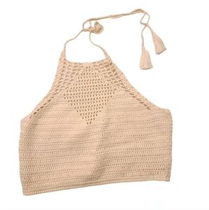 RUE 21 | Crochet Halter Crop top MEDIUM
